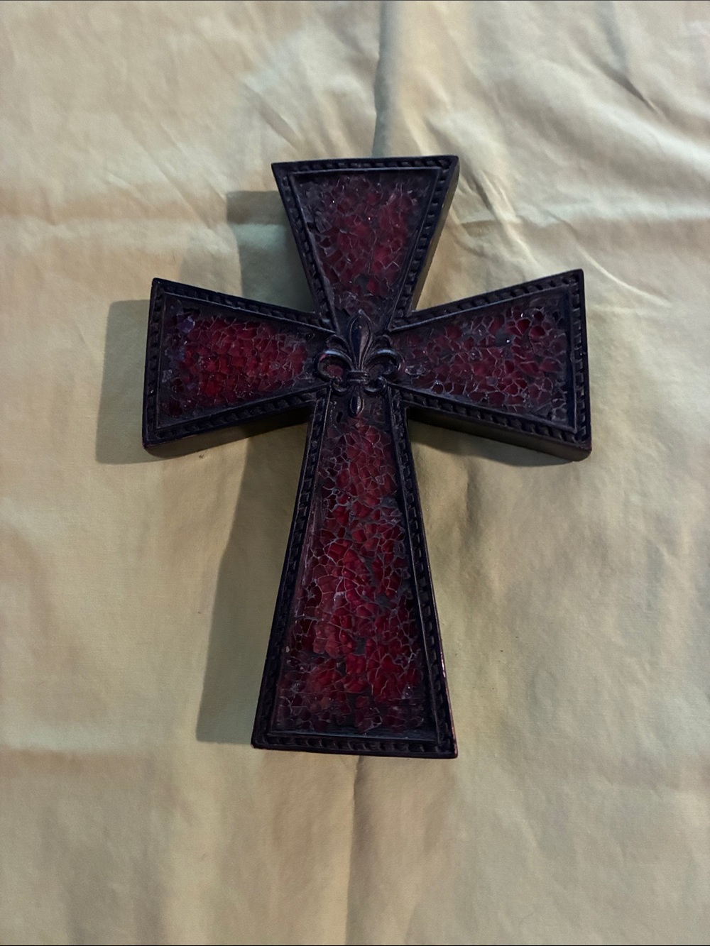 Hobby Lobby Red Mosaic Cross Wall Accent